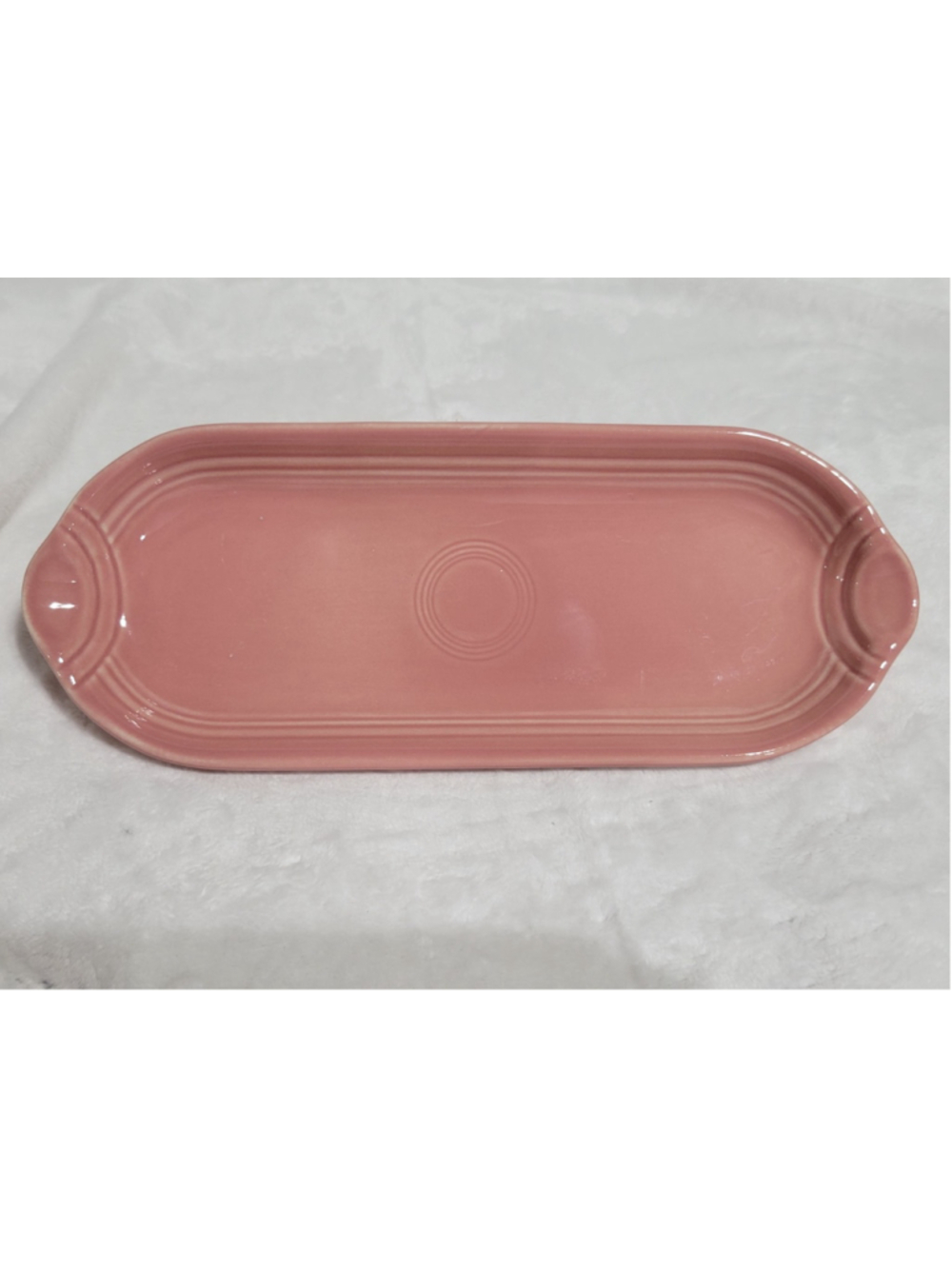 Fiesta Ware Rose Relish Utility Tray Serving Dish Homer Laughlin USA Retired